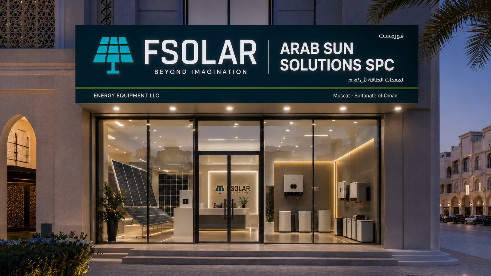 FSolar Oman showroom, Arab Sun Solutions SPC, Muscat City 2025